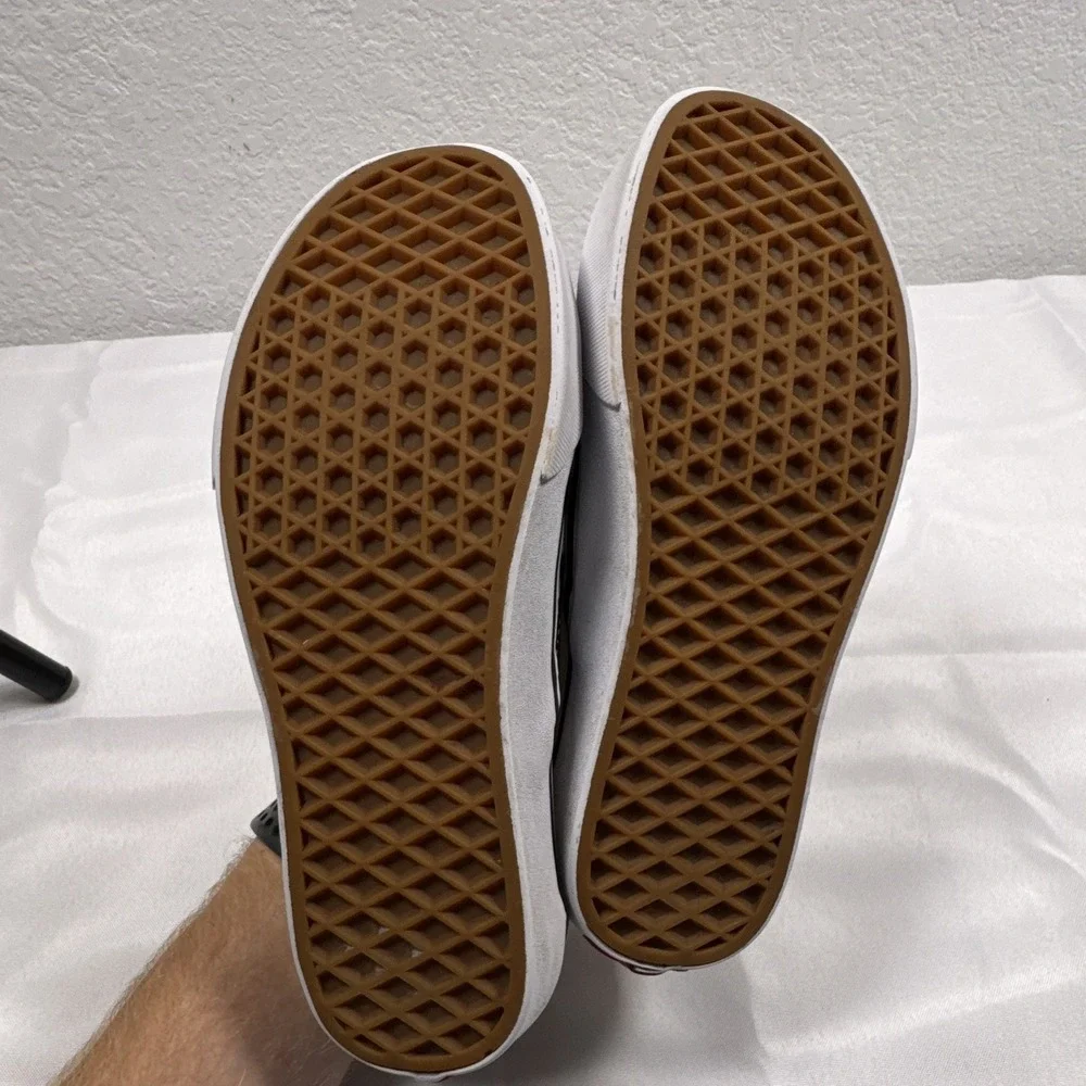 VANS Classic Slip-On Checkerboard Canvas Slip-On Black/White Men's US 7